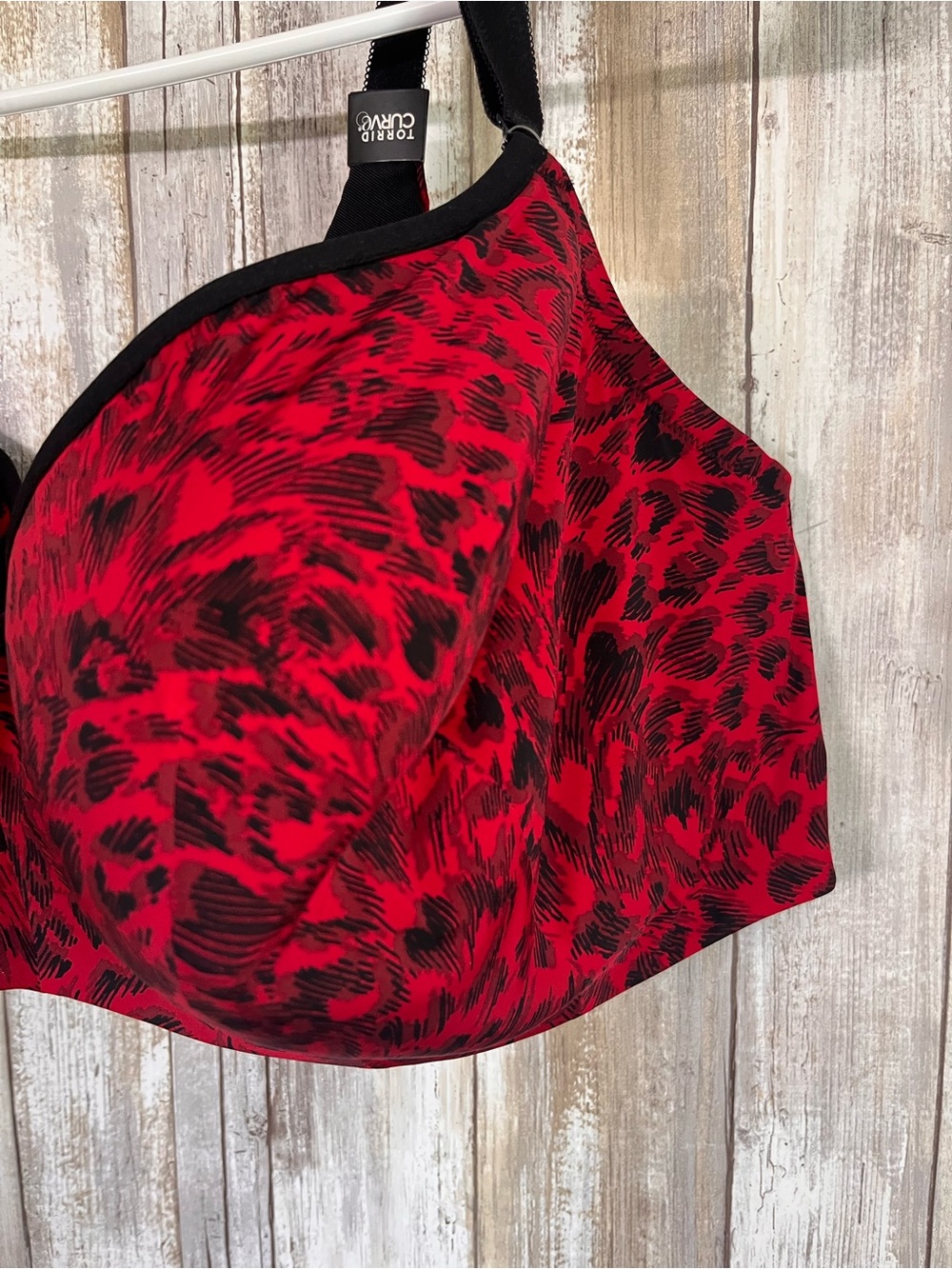 NWT Torrid 360 Back Smoothing Balconette Bra Red Heart Swirl 48DDD - Picture 3 of 7